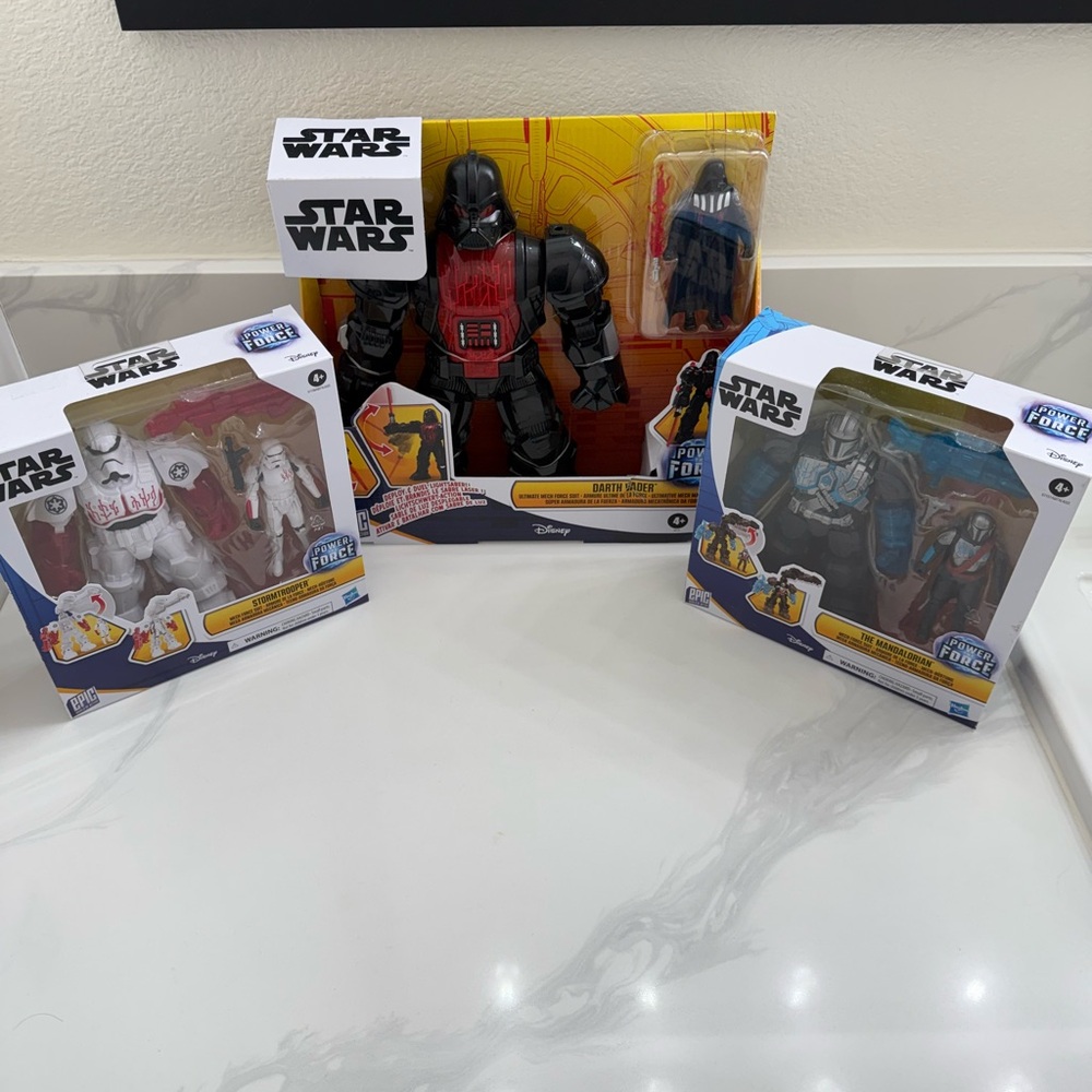Disney Star Wars Power Force Darth Vader Stormtrooper Mandolorian Action Figure